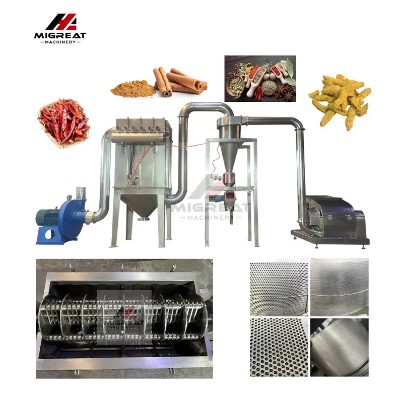 Miltu malšana virtuves kombainā